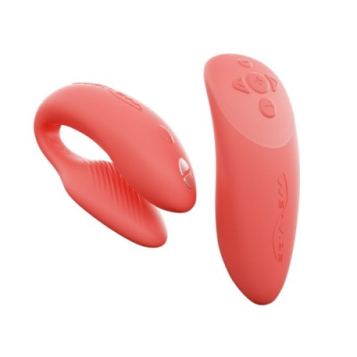 We-Vibe Chorus - вибратор для пар с сенсорным пультом и управлением через телефон коралловый